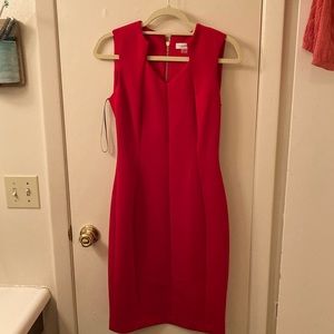 Red Calvin Klein dress